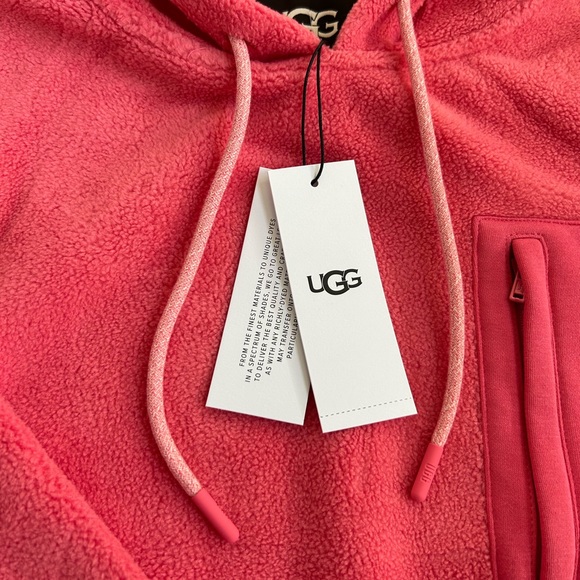 UGG MYLEY SHERPA PINK HOODIE XL NEW - Picture 2 of 10